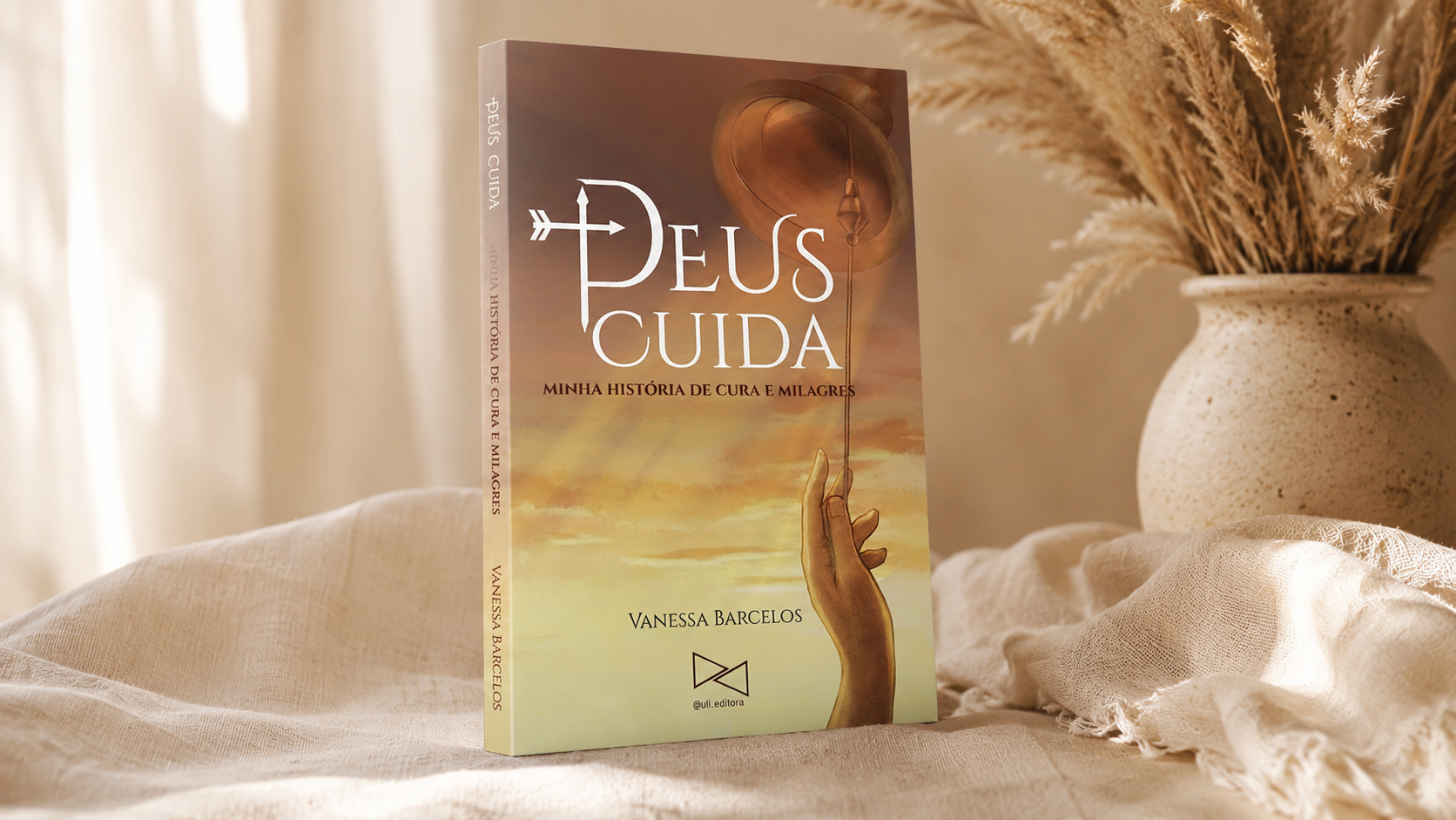 Livro Deus Cuida em cenário natural